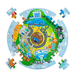 Bigjigs Toys Puzzle de sol circulaire de recyclage