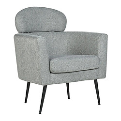 Beliani Fauteuil SOBY Tissu Gris