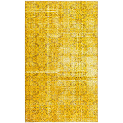 Vidal Tapis de laine 226x135 jaune Ultra Vintage