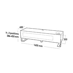 Acheter ERARD Group Meuble tv pour écran 40 à 75 + trappe + qi + chargeur 4 usb - 037601 - ERARD