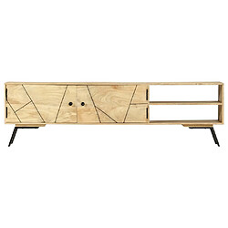 Avis Maison Chic Meuble TV scandinave - Banc TV pour salon 140x30x40 cm bois de manguier massif -MN99129