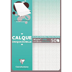 Bloc de 50 feuilles calques satin Clairefontaine A4 90-95g