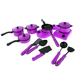 13 Pièces / Set Simulation De Cuisine En Plastique Batterie De Cuisine Cuisine Jouets Violet