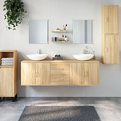 Maison Chic Ensemble de 7 meubles salle de bain chêne bois d'ingénierie -MN38668