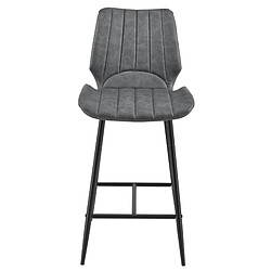 Avis Lot de 2 Tabourets de Bar Östersund 103 x 47 x 51 cm Similicuir Gris foncé [en.casa]