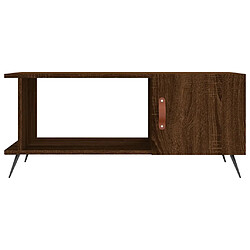 Acheter vidaXL Table basse chêne marron 90x50x40 cm bois d'ingénierie