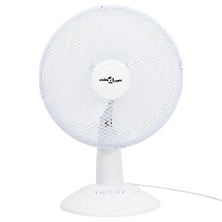 vidaXL Ventilateur de table 3 vitesses 30 cm 40 W Blanc