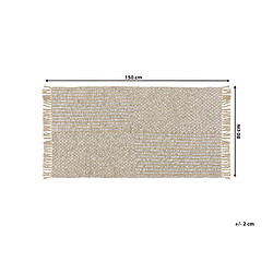 Beliani Tapis beige à carreaux 80 x 150 cm ADABAG