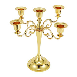 Bougeoir En Métal à 5 bougies Chandelier 10 '' Bougeoir Bougeoir Doré