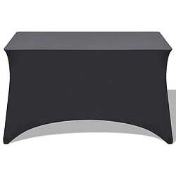 Avis Decoshop26 Housses extensibles pour table 2 pièces 120x60,5x74 cm Anthracite DEC022433