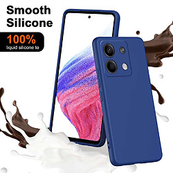 Htdmobiles Coque pour Xiaomi Redmi Note 13 5G - housse etui silicone gel fine + verre trempe - BLEU FONCE