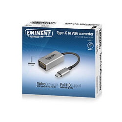 Acheter Eminent AB7871 adaptateur et connecteur de câbles USB Type-C VGA Aluminium, Noir