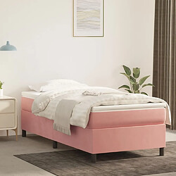 vidaXL Cadre de lit sans matelas rose 90x190 cm velours