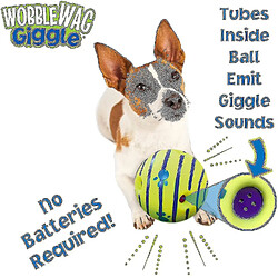 Avis Wobble Wag Giggle Ball, Jouet interactif pour chien, Sons de rire amusants, 14cm-Zoreya