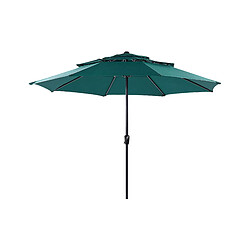 Beliani Parasol de jardin d 2.85 m vert émeraude BIBIONE