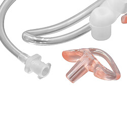 vhbw Tube acoustique de sécurité oreillette 2 bouchons d'oreille, Insert auriculaire L gauche droite transparent pour casque audio, appareils radio