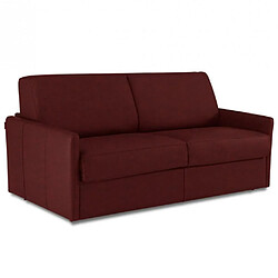 Avis Inside 75 Canapé lit 2-3 places SUN convertible EXPRESS 120cm microfibre bordeaux matelas épaisseur 16cm