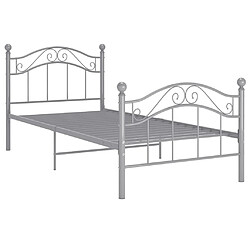 vidaXL Cadre de lit sans matelas gris métal 90x200 cm