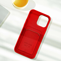 Acheter Avizar Coque iPhone 14 Pro Max Silicone Souple Porte-carte rouge