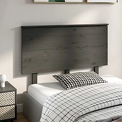 Avis vidaXL Tête de lit Gris 124x6x82,5 cm Bois massif de pin