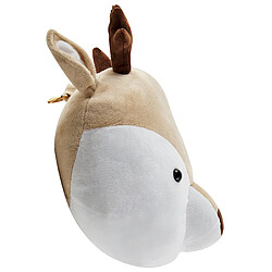 Acheter Beliani Décoration murale en peluche beige tête de cerf 23 x 30 cm BAMBI