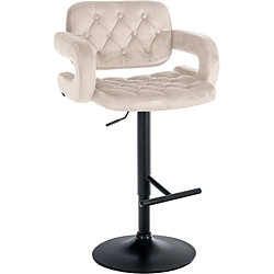 Non Tabouret de bar Dublin velours noir