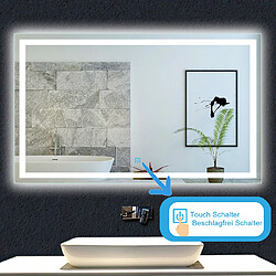 Miroir de salle de bain avec lumières Led 160x80cm (LxH)