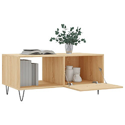 Avis vidaXL Table basse chêne sonoma 90x50x40 cm bois d'ingénierie