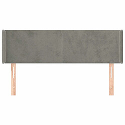 Avis Maison Chic Tête de lit scandinave avec oreilles,meuble de chambre Gris clair 147x16x78/88 cm Velours -MN41807