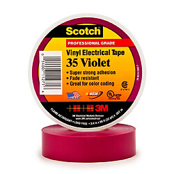 ruban adhésif vinyle - 3m scotch 35 - violet - 19 mm x 20 mètres - 3m 80057