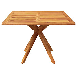 Avis Maison Chic Table de jardin | Table d'extérieur 110x110x75 cm Bois d'acacia solide -GKD70922