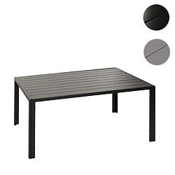 Mendler Table à manger en aluminium HWC-N40, table de bistrot table de jardin table de balcon, résistant aux intempéries 140x80cm ~ anthracite