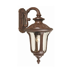 Elstead Lighting Applique murale extérieur Chicago Patine Bronze Rouillé Coloris : Patine Bronze Rouillé Nombre d'ampoules : 1 Type d'ampoule : E27 Puissance max par ampoule (W) : 100 Ampoules incluses : Non IP : 44 Hauteur en Cm : 56 Largeur en Cm : 2