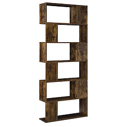 Helloshop26 Étagère armoire bibliothèque jusqu'à 8 kg charge par compartiment MDF 192 cm marron 03_0004689