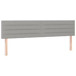 Acheter Maison Chic Tête de lit scandinave à LED,meuble de chambre Gris clair 200x5x78/88 cm Tissu -MN92289