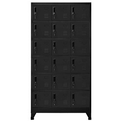 vidaXL Armoire à casiers Noir 90x40x180 cm Acier