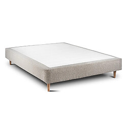 Sommeil de plomb Sommier Tapissier Bouclette Beige 160x200 H35cm