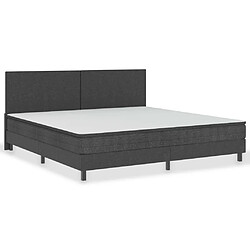 Avis Maison Chic Tête de lit scandinave pour lit adulte,Meuble de chambre Gris foncé Tissu 200x200 cm -MN79072