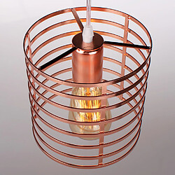 Acheter Stoex Suspension industrielle design Cylindre Style Retro Vintage Or rose , Lustre Abat-jour en Fer Corde ajustable Luminaire Salle à manger Chambre à Coucher Salon Bar,Café