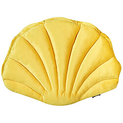 Beliani Coussin CONSOLIDA Velours Unicolore Jaune