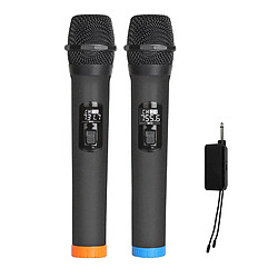 Sans fil Microphone sans Bluetooth, VHF Sans Fil Double de Poche avec Récepteur, pour le Karaoké, Amplificateur de Voix, chant Machine, Partie À La