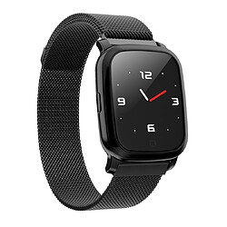 Wewoo Bracelet connecté Smartwatch en acier de la montre TFT couleur CV06 de 1,3 poucesrappel d'appel / surveillance de la fréquence cardiaque / de la pression artérielle / du sommeil / de l'oxygène sanguin noir