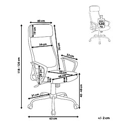 Avis Beliani Chaise de bureau Gris foncé PIONEER