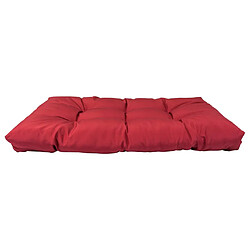 Decoshop26 Coussins de palette canapé de sol 3 pièces en tissu rouge DEC021571