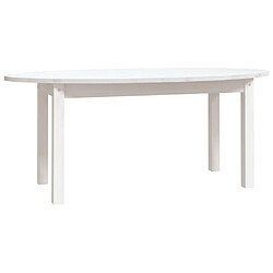 Maison Chic Table basse,Table Console Table d'appoint, Table pour salon Blanc 110x55x45 cm Bois massif de pin -MN59291