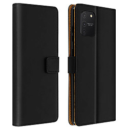 Avizar Housse Samsung Galaxy S10 Lite Cuir Véritable Porte cartes Fonction Support Noir