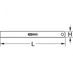 Réglets KS TOOLS - Semi-rigide - 1000 mm - 300.0112