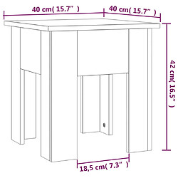 vidaXL Table basse blanc 40x40x42 cm bois d'ingénierie pas cher