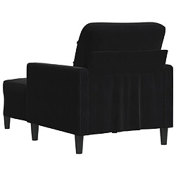 Acheter vidaXL Fauteuil avec repose-pied Noir 60 cm Velours