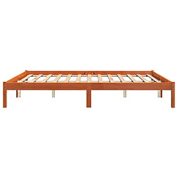 Acheter Vidaxl Cadre de lit cire marron 200x200 cm bois de pin massif